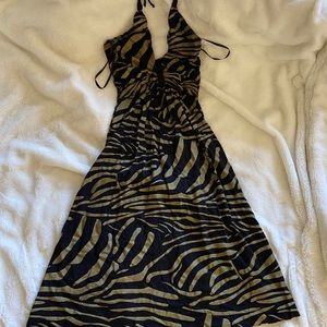 Sky Animal Print Halter Dress 🐅